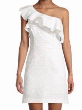 NWT Lilly Pulitzer Kimpton White One Shoulder Romper Dress Size 10 Bridal